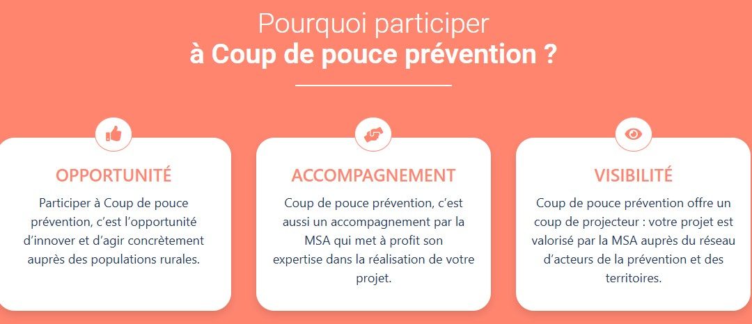 Lancement de l’édition 2025 de l’appel à projet Coup de pouce prévention – MSA